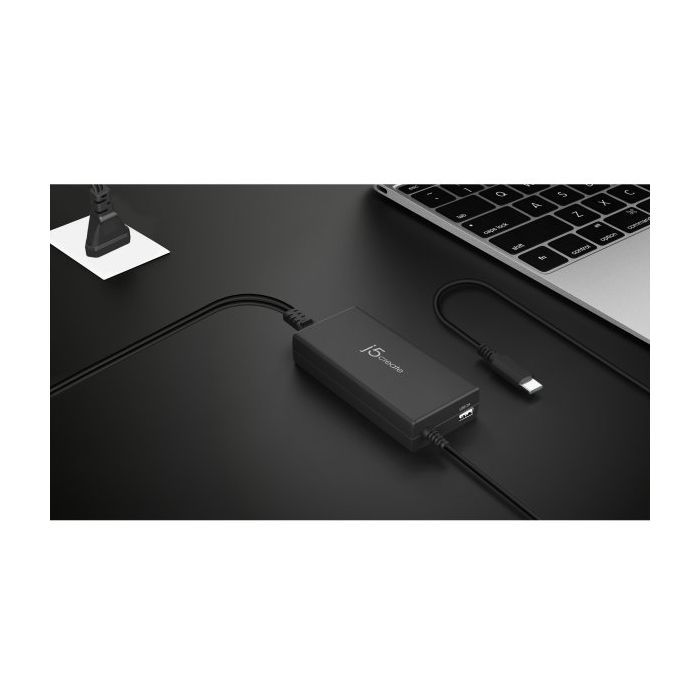 Блок питания к ноутбуку J5create USB-C/PD/90W, USB-A/10W (JUP2290C-EN) изображение 3