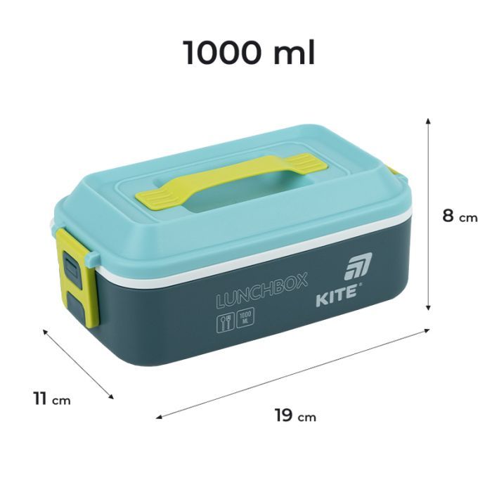 Ланч-бокс Kite 1000 мл зелений (K25-1183-3) изображение 2