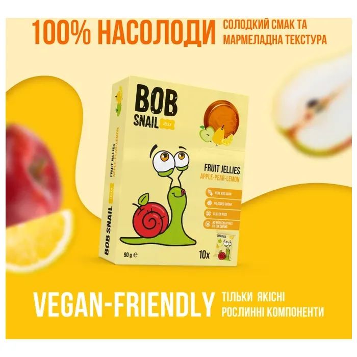 Мармелад Bob Snail Яблоко, груша, лимон 90 г (1740880) изображение 2