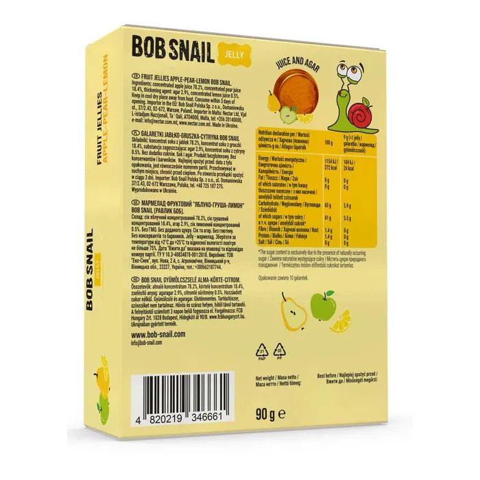 Мармелад Bob Snail Яблоко, груша, лимон 90 г (1740880) изображение 3