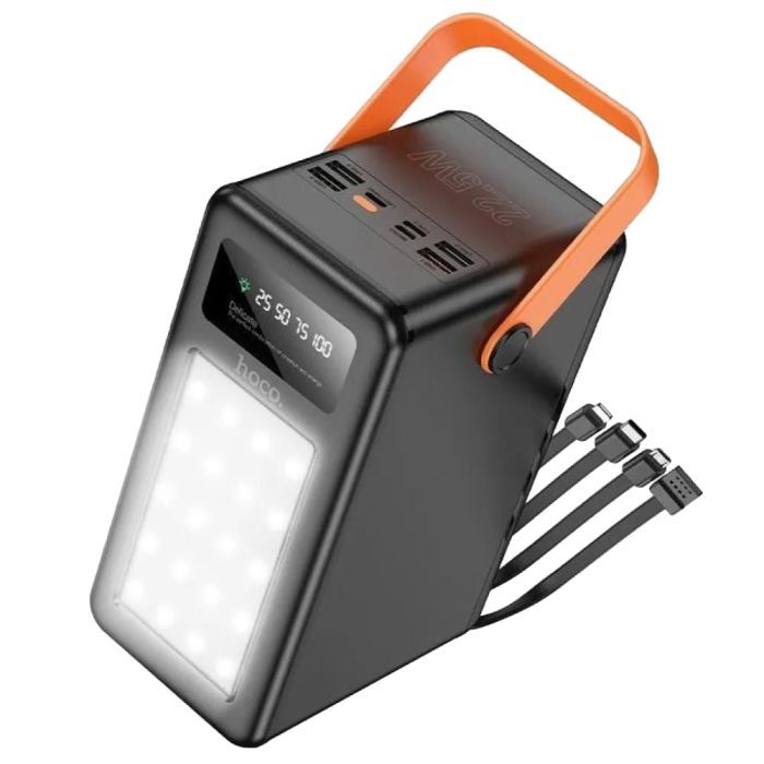Батарея универсальная HOCO 120000mAh Prometheus 22.5W Fast Chardge, 2*LED lamp, Black (DB120 / 714723)