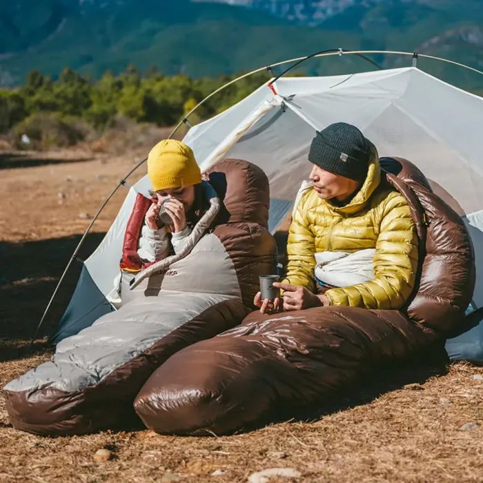 Спальный мешок Naturehike з натуральним пухом Snowbird CNK2550WS014, L, коричневий 400 г (6927595784464) изображение 6