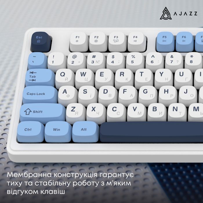 Клавиатура Ajazz AF98 USB UA White/Blue (AF98-GB) изображение 12