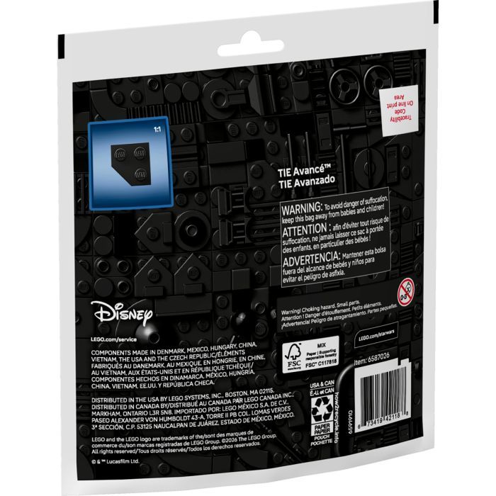 Конструктор LEGO Star Wars Минимодель TIE Advanced (30727) изображение 3