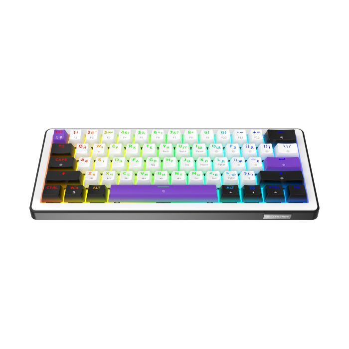 Клавиатура Hator Hellyberry HK60 Mechanical Linear RGB USB UA White/Violet (HK60) изображение 2