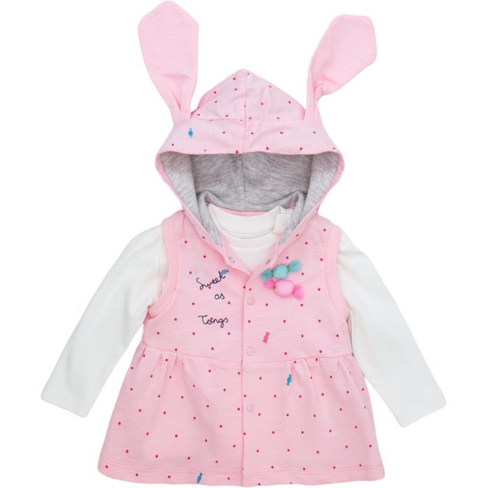 Набор детской одежды Tongs с жилетом (4044-80G-pink) изображение 2