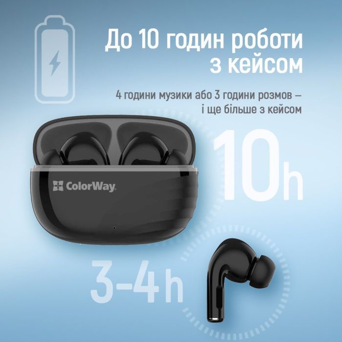 Наушники ColorWay Slim TWS-5 Earbuds Black (CW-TWS5BK) изображение 8