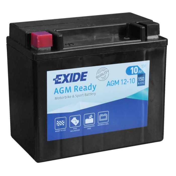 Аккумулятор автомобильный EXIDE Ready AGM 10Ah (+/-) (150EN) (AGM12-10)
