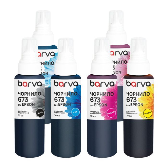 Чернила Barva Epson 673 6х70 мл, special, BK/C/M/Y/LC/LM (E673-070-MP)