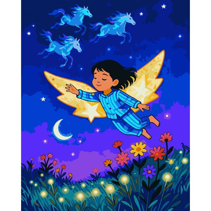 Картина по номерам Santi Маленький мрійник 40х50 см LED під (956649)