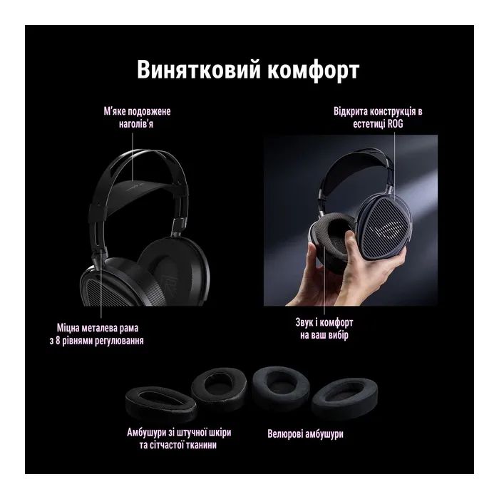Навушники ASUS ROG Kithara Black (90YH0470-BHUA00) зображення 10