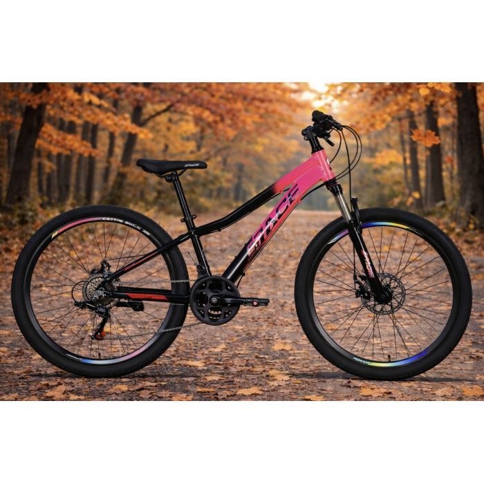 Велосипед Space 26" LYRA DD FR рама-13" AL 2026 сріблясто-зелений (OPS-SP-26-099) зображення 9