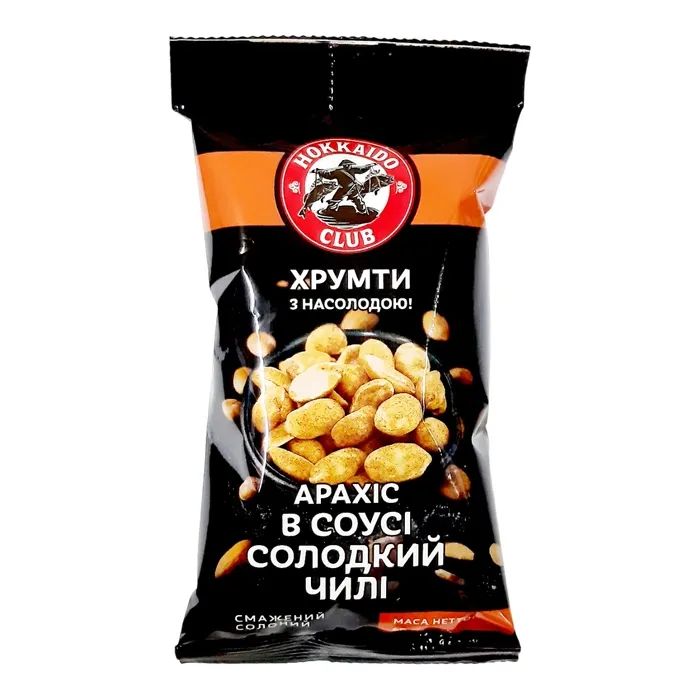 Орехи Hokkaido Club арахиса жареный в соусе сладкий чили 60 г (4820172443629)