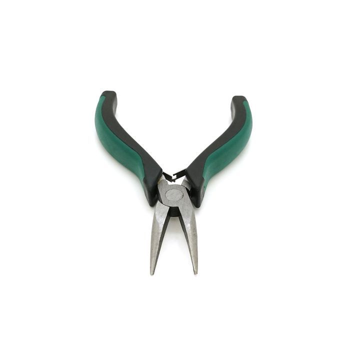 Плоскогубці Voltronic круглогубці вигнуті, чорно-зелені ручки 125х30, Q100 (YT-CD125х30)