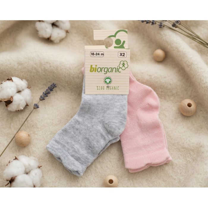 Носки детские Bibaby однотонные (68345-18-24-pinkgray) изображение 4