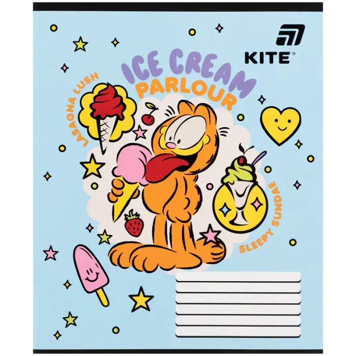 Тетрадь Kite Garfield, 12 листов, косая линия (GF26-235) изображение 6