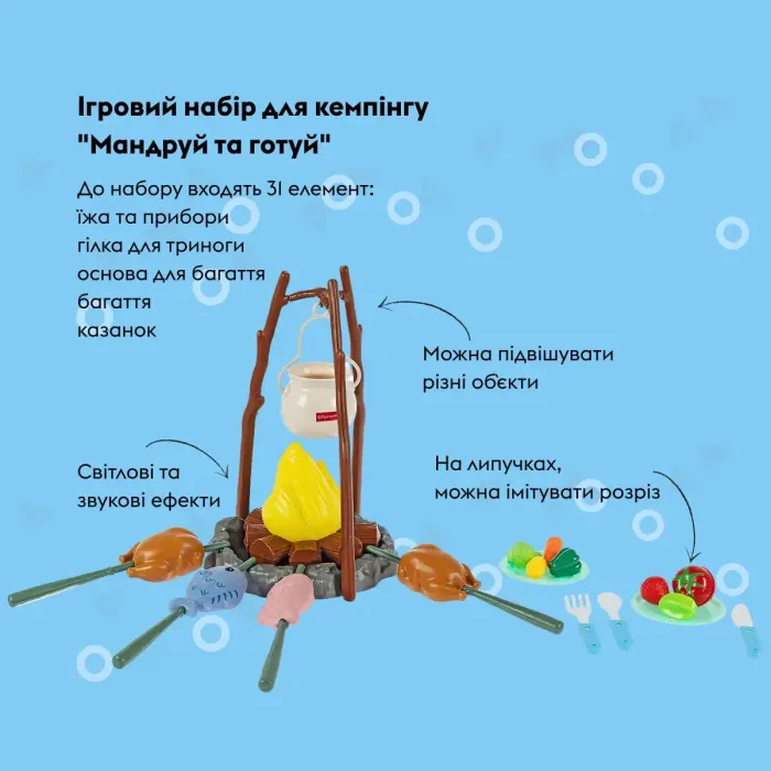 Ігровий набір Otamanko для кемпінгу Мандруй та готуй (CA003) зображення 2