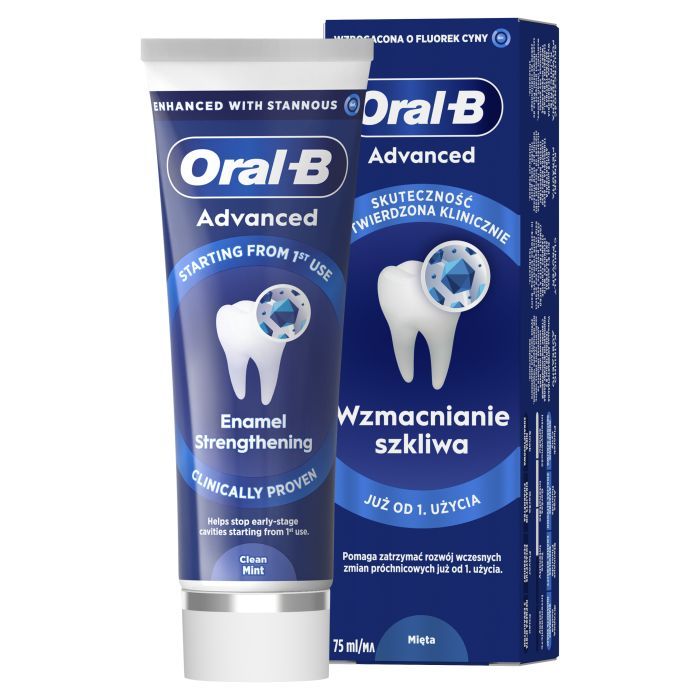 Зубная паста Oral-B Advanced Укрепление эмали Чистая мята 75 мл (8006530090797) изображение 2