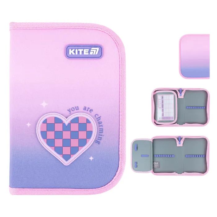 Пенал Kite Charming 621 без наповнення, 1 відділення, 1 відворот (K26-621-1)