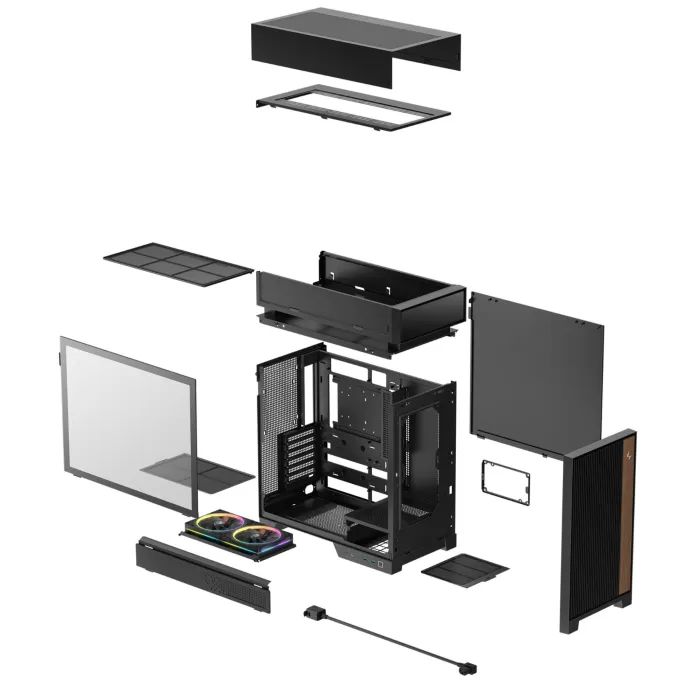 Корпус для ПК Deepcool CL660 Black (R-CL660-BKNNA0-G-1) изображение 11