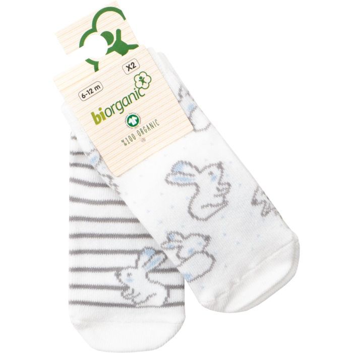 Носки детские Bibaby с зайчиками (68237-18-24-beigeblue) изображение 2