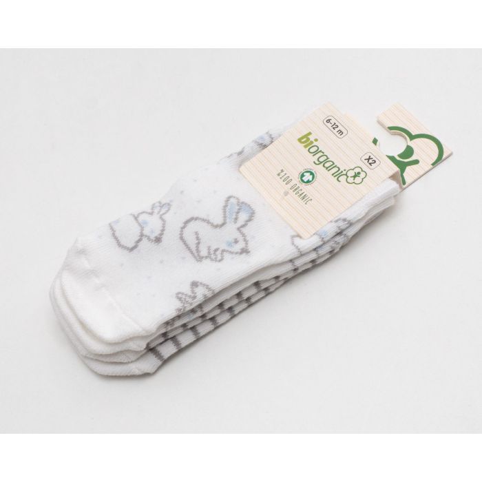 Носки детские Bibaby с зайчиками (68237-18-24-beigeblue) изображение 3