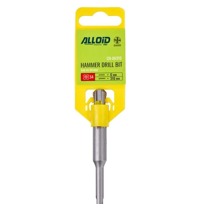 Бур Alloid по бетону, SDS-plus, S4 QUADRO, 6×310мм (CH-06310) изображение 7