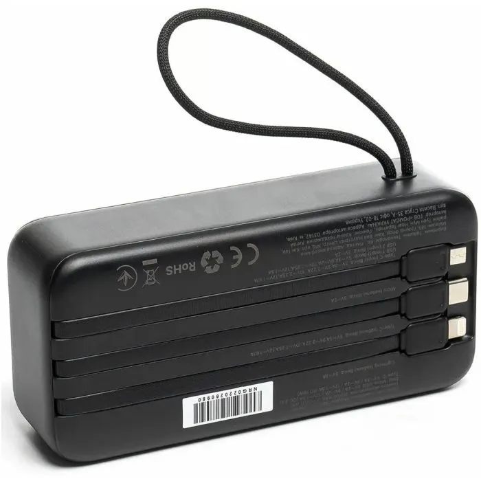 Батарея универсальная Hölmer NRG-02 Cheetah 30000mAh 22.5W Black (NRG-02 Cheetah) изображение 3