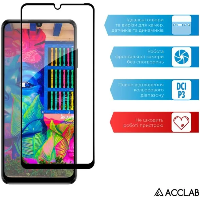 Скло захисне ACCLAB Full Glue ZTE Blade V40 Vita Black (1283126545665) зображення 5