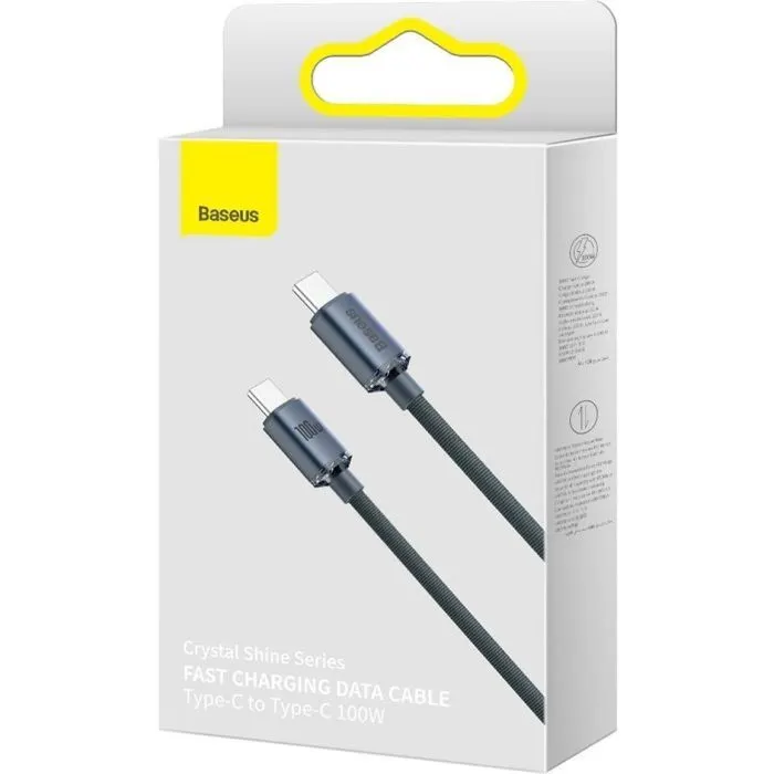 Дата кабель USB-C to USB-C 2.0m 100W black Baseus (CAJY000701) изображение 10