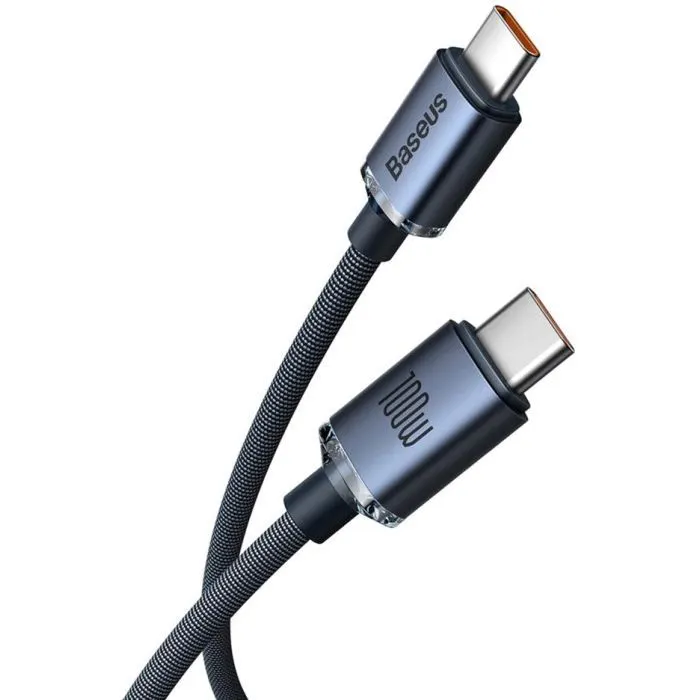 Дата кабель USB-C to USB-C 2.0m 100W black Baseus (CAJY000701) изображение 3