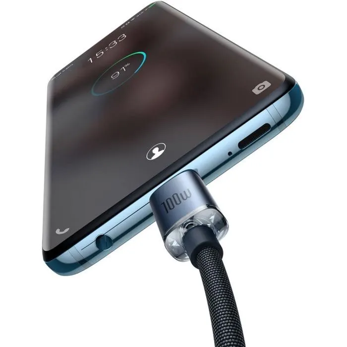 Дата кабель USB-C to USB-C 2.0m 100W black Baseus (CAJY000701) изображение 6