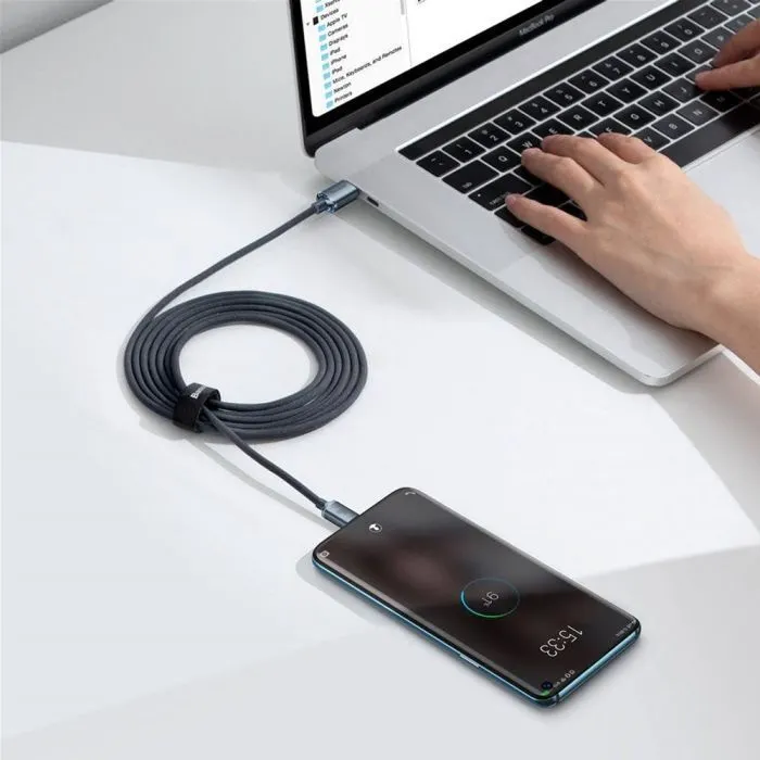 Дата кабель USB-C to USB-C 2.0m 100W black Baseus (CAJY000701) изображение 8
