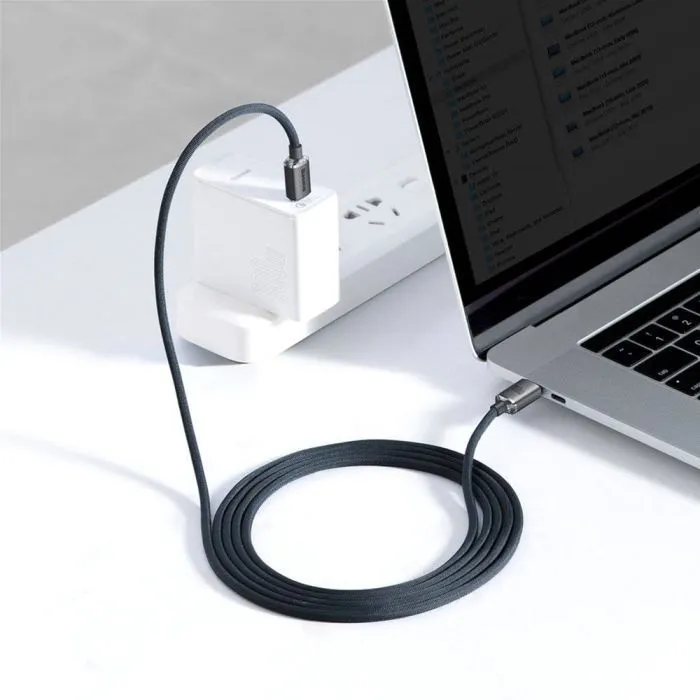 Дата кабель USB-C to USB-C 2.0m 100W black Baseus (CAJY000701) изображение 9