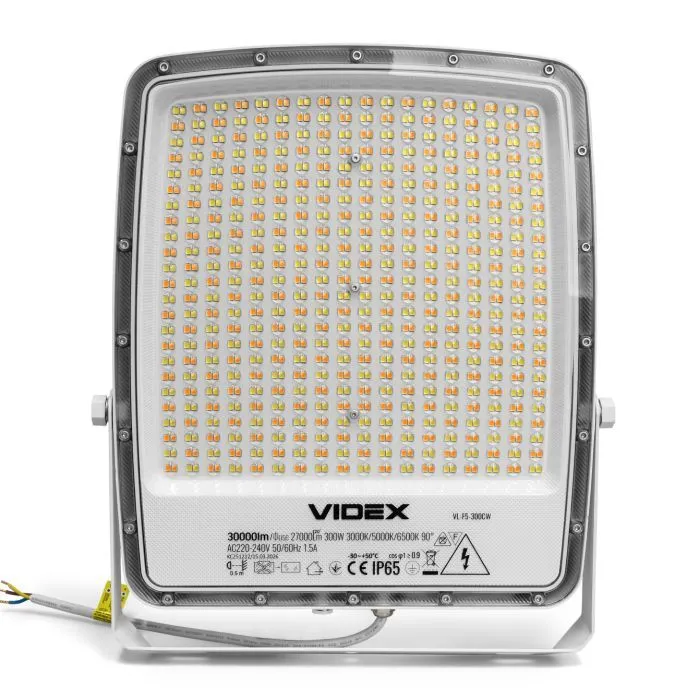 Прожектор Videx F5 300W 3000-5000-6500K 230V White (VL-F5-300CW) зображення 2