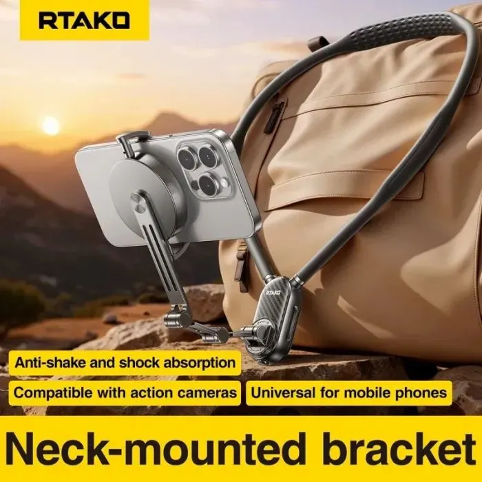 Тримач для смартфонів RTAKO NH01-M MagSafe Magnetic Neck-Mounted Phone Holder Black (6942063227786) зображення 12