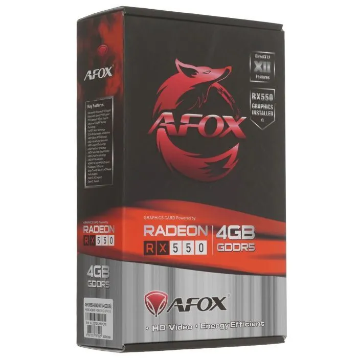Видеокарта Afox Radeon RX 550 4Gb (AFRX550-4096D5H2-V4) изображение 9