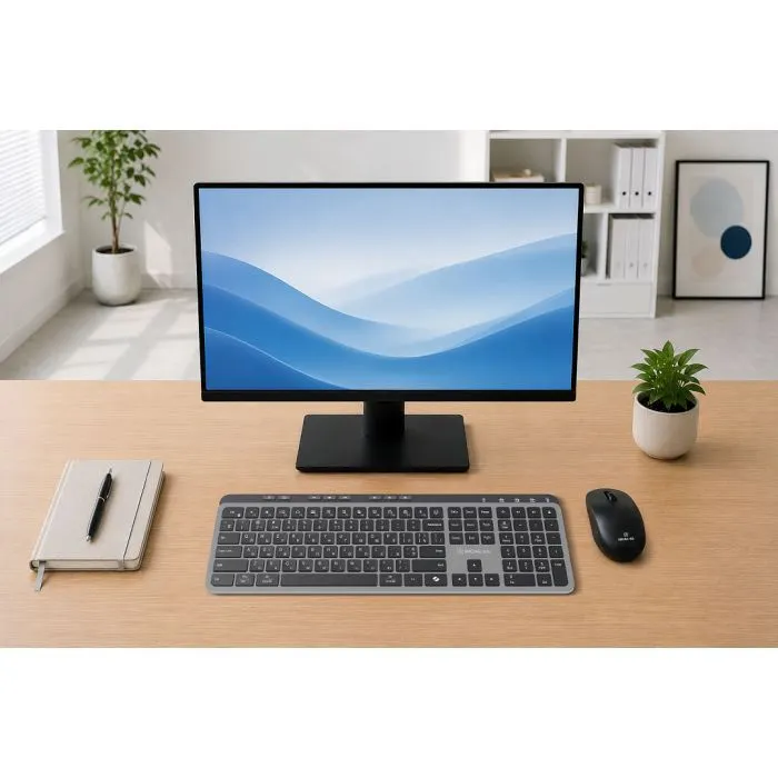 Клавіатура REAL-EL RK-737W Wireless/Bluetooth Black/Grey (EL123100060) зображення 10