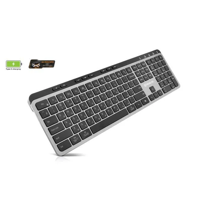Клавіатура REAL-EL RK-737W Wireless/Bluetooth Black/Grey (EL123100060) зображення 2