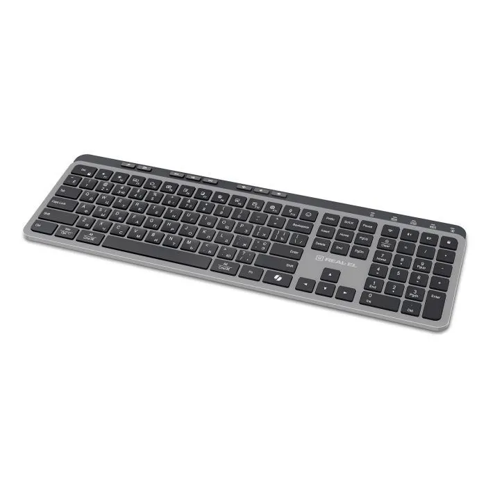 Клавіатура REAL-EL RK-737W Wireless/Bluetooth Black/Grey (EL123100060) зображення 3