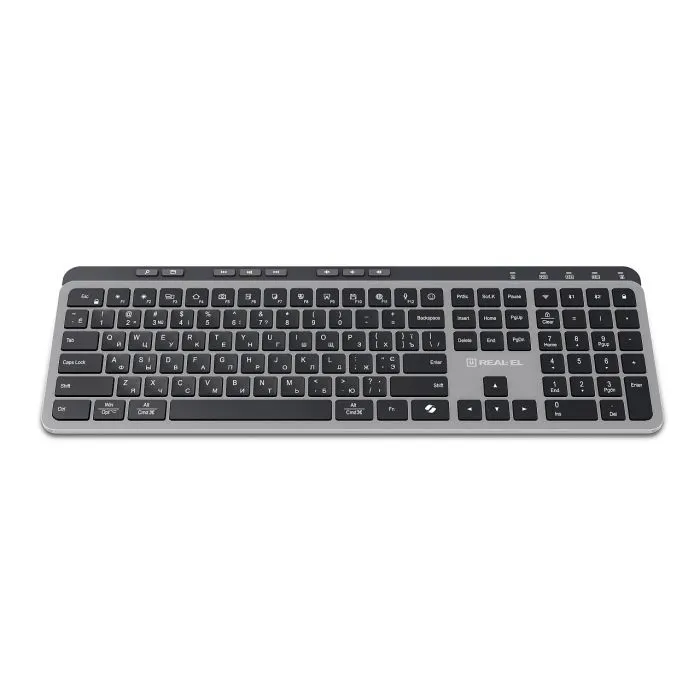 Клавіатура REAL-EL RK-737W Wireless/Bluetooth Black/Grey (EL123100060) зображення 5