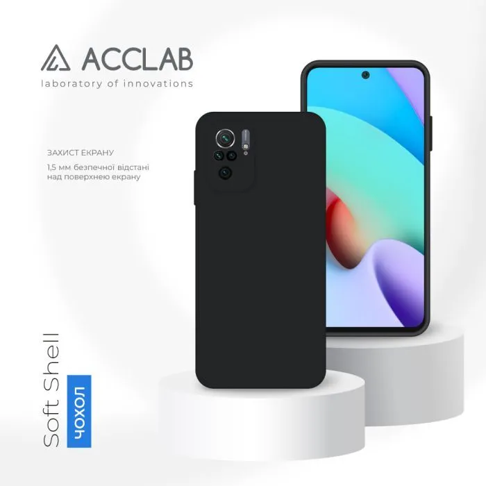 Чохол до мобільного телефона ACCLAB SoftShell Xiaomi Redmi Note 10 4G Black (1283126619717) зображення 4