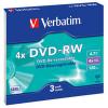 Диск DVD Verbatim 4.7Gb 4x Slim Case 3шт Matte Silver (43635)