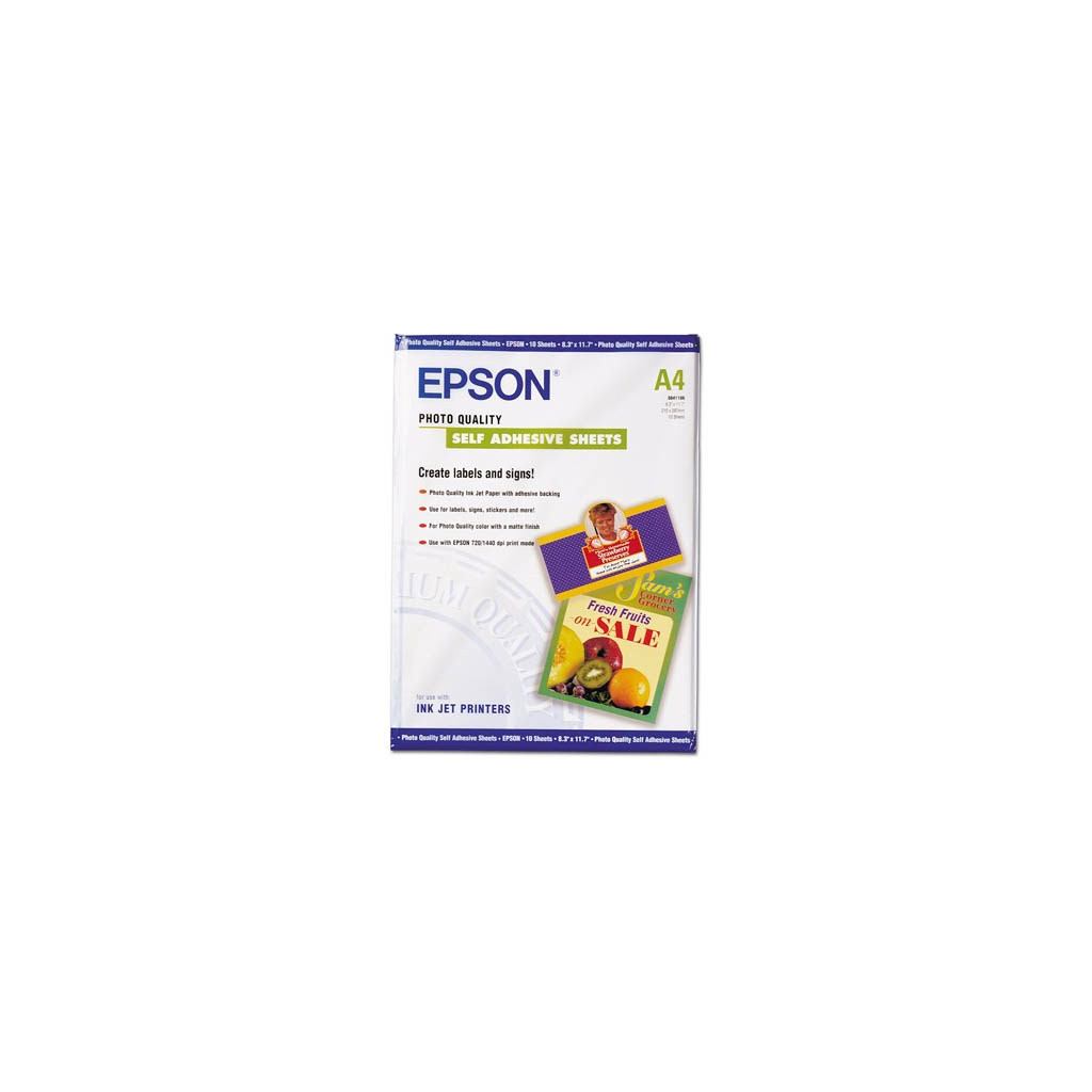 Фотобумага Epson A4 Photo Quality Self AdhesiveSheet (C13S041106)
