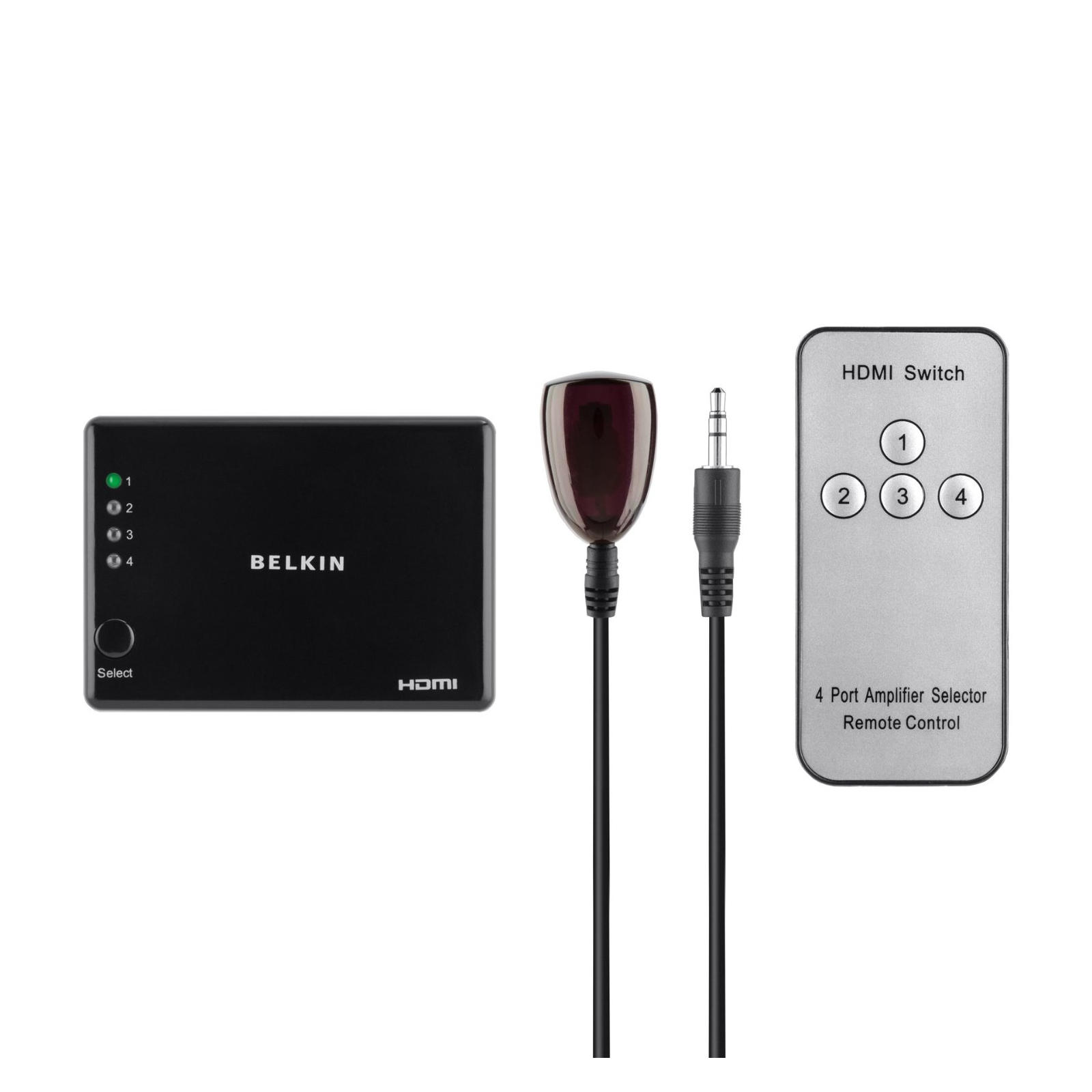 Коммутатор видео Belkin HDMI SwitchBox High Speed w/Ethernet, (4 вх, 1 вых) (F3Y045bf) изображение 2