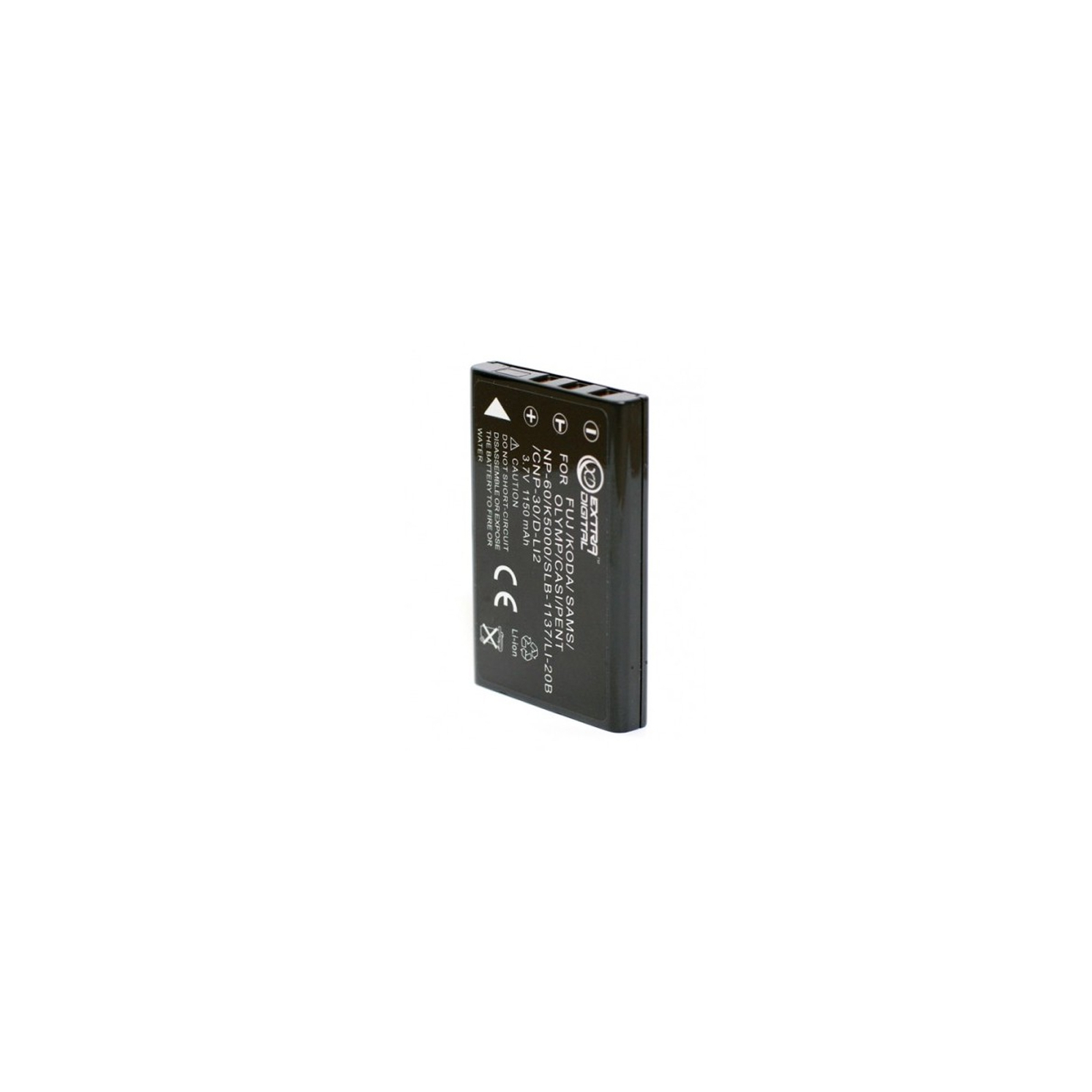 Аккумулятор к фото/видео Extradigital Casio NP-30, KLIC-5000, LI-20B, D-L12, NP-60 (DV00DV1043) изображение 2