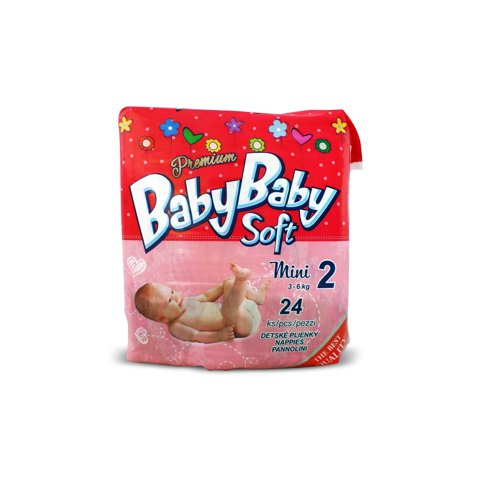 Подгузники BabyBaby Soft Premium Mini 2 (3-6 кг) 24 шт (8588004865501)