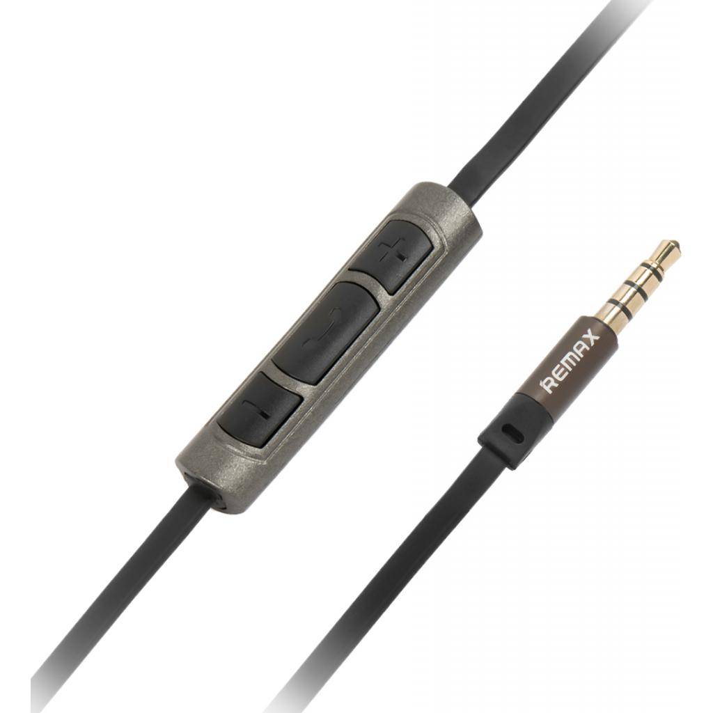 Наушники HF RM-610D Black (metal + volume control + mic + button call Remax (37146) изображение 2