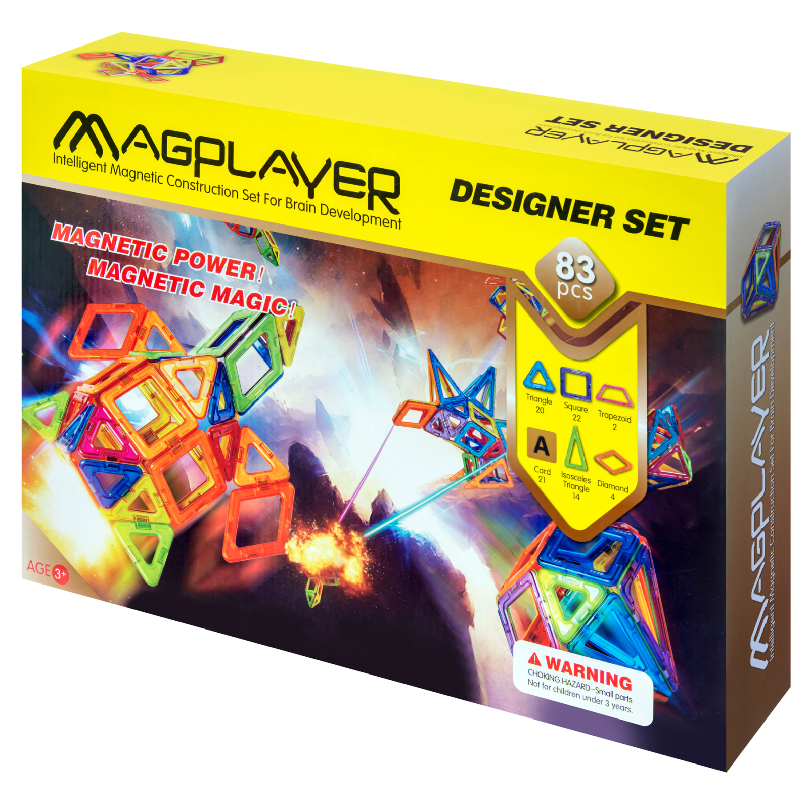 Конструктор Magplayer Набор 83 элемента (MPA-83)