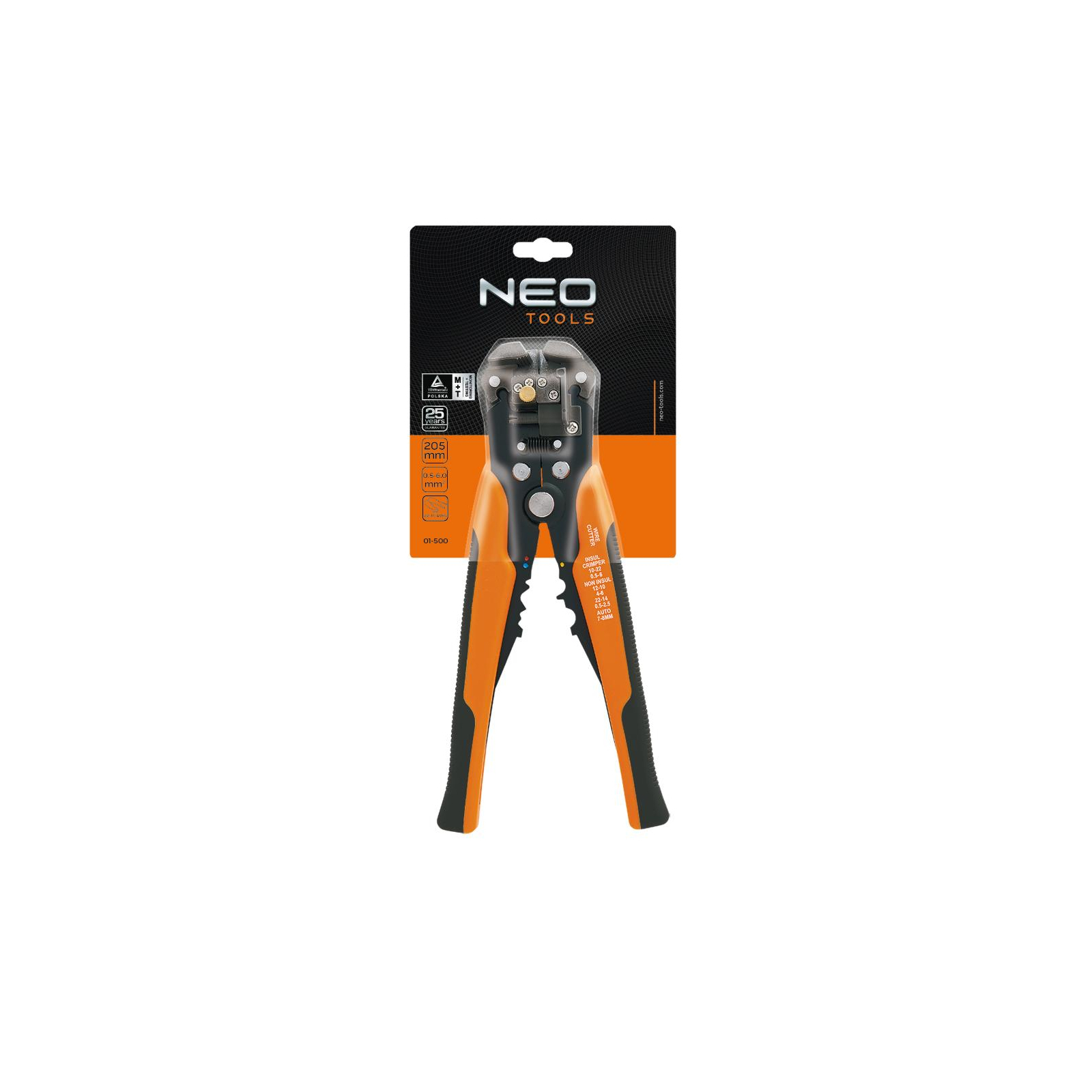 Знімач ізоляції Neo Tools автоматичний 205 мм, торцевий (01-500) зображення 2